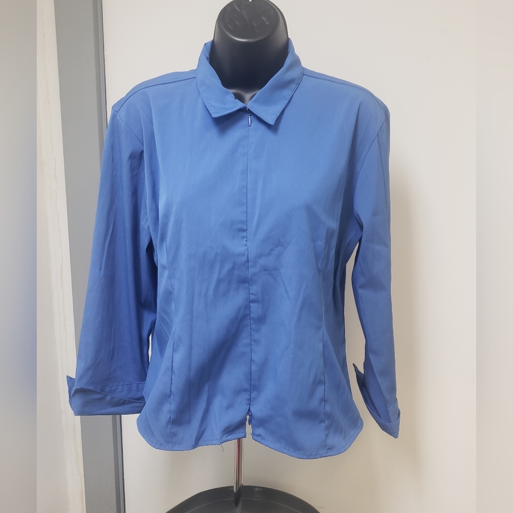 At Last New York large blue blouse